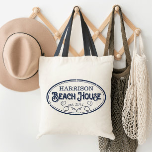 Bolsa Tote Vintage Beach House Personalizado