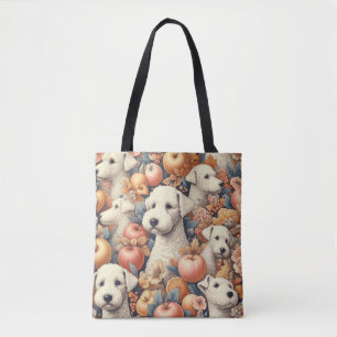 Bolsa Tote Vintage Bedlington Terrier Seamless