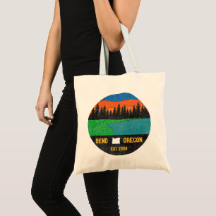 Bolsa Tote Vintage Bend Oregon Mountain Retro Souvenir