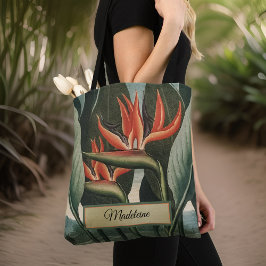 Bolsa Tote Vintage Bird do Templo do Paraíso da Flora Monogra
