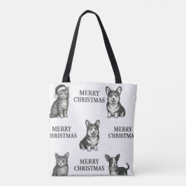 Bolsa Tote Vintage Black & White Fesage Pets Natal