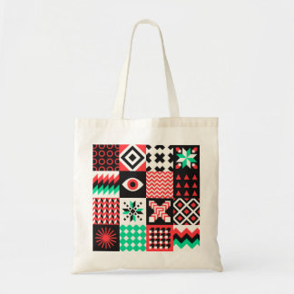 Bolsa Tote Vintage Block Shapes Abstrato Fundo.