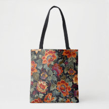 Vintage Bloom Elegance Shopping Bag
