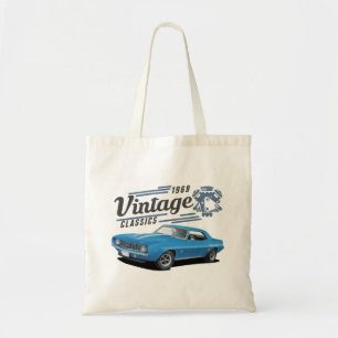 Bolsa Tote Vintage Blue Musculus Car