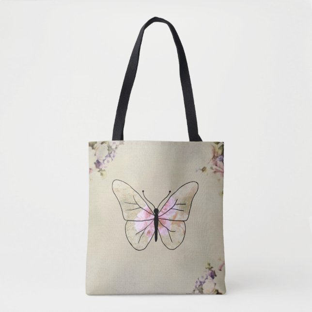 Bolsa Tote Vintage borboleta (Frente)