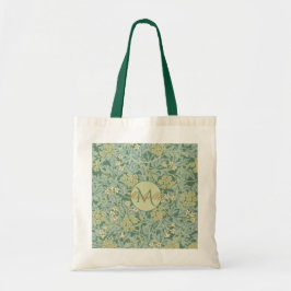 Bolsa Tote Vintage Botânica Floral Teal e Tote Bag Verde