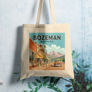Bolsa Tote Vintage Bozeman Montana