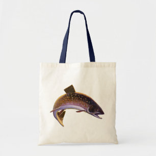 Bolsa Tote Vintage Brook Trout Fish, pescador desportivo