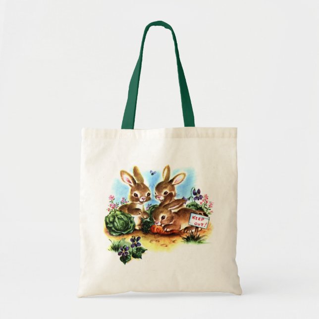 Bolsa Tote Vintage Bunnies Bag (Frente)