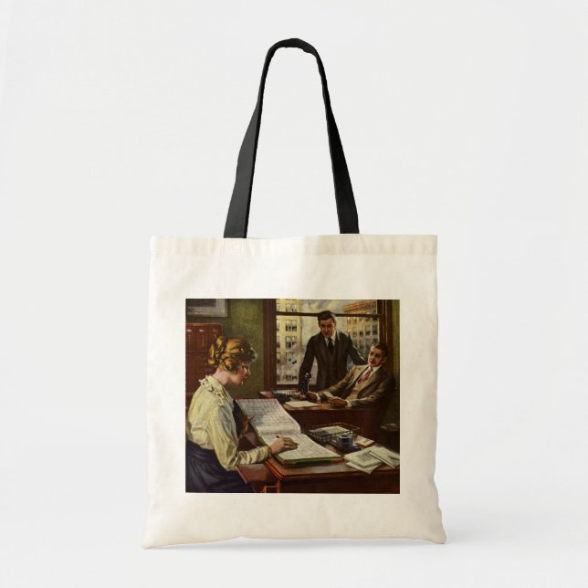 Bolsa Tote Vintage Business Meeting, Office com Executivos (Frente)