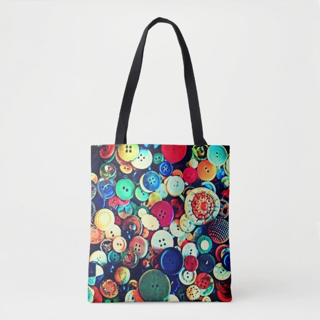 Bolsa Tote Vintage Buttons (Frente)