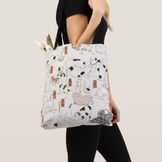 Bolsa Tote Vintage Cats Japoneses