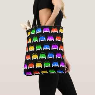 Bolsa Tote Vintage Classic Fiat 500 Rainbow