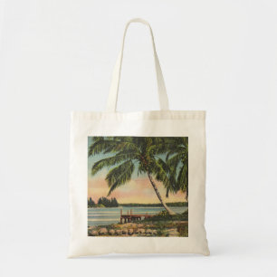 Bolsa Tote Vintage Coconut Palms Tropical Breeze Sunset