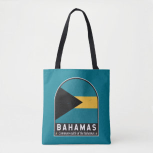 Bolsa Tote Vintage com desconforto na bandeira das Bahamas
