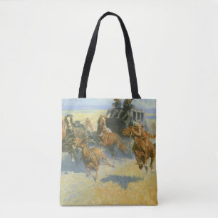 Bolsa Tote Vintage Cowboy, Downing the Nigh Leader, Remington