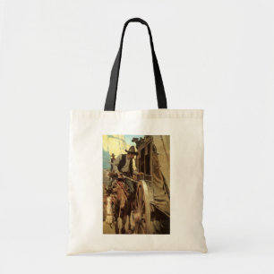 Bolsa Tote Vintage Cowboys, o almirável Outlaw do NC Wyeth