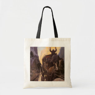 Bolsa Tote Vintage Cowboys, Segurados no Canyon pelo NC Wyeth
