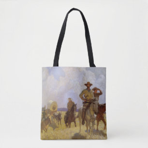 Bolsa Tote Vintage Cowboys, The Parkman Outfit pelo NC Wyeth