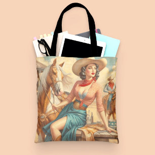 Bolsa Tote Vintage Cowgirl