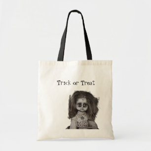 Bolsa Tote Vintage Creepy Assustada Boneca Assombrada