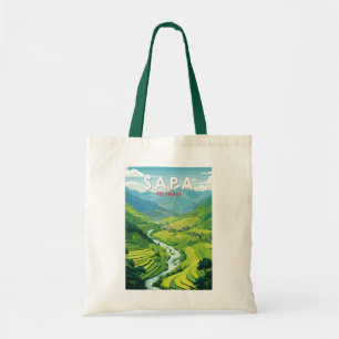 Bolsa Tote Vintage da Viagem de Arte do Vietnã Sapa