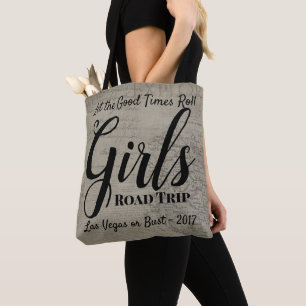 Bolsa Tote Vintage da viagem por estrada das meninas