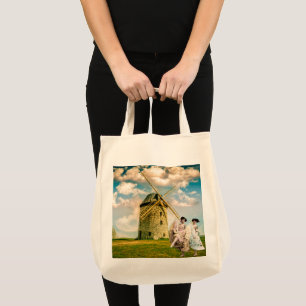 Bolsa Tote Vintage Dancing Flower Girls and Windmill