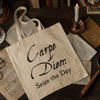 Bolsa Tote Vintage Dark Academia Carpe Diem Scholarly Latino