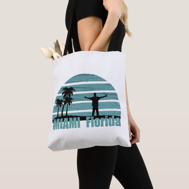Bolsa Tote Vintage de Miami Beach (Close Up)