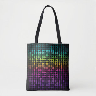 Bolsa Tote Vintage de multicores brilhante Abstrato Art