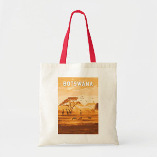 Bolsa Tote Vintage de Viagem de ilustração do Botswana