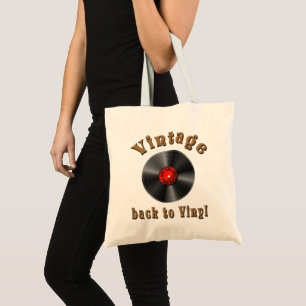 Bolsa Tote Vintage - De volta ao Vinyl, o recorde voltou