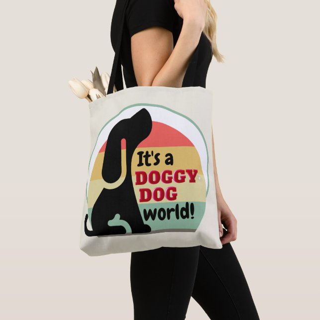 Bolsa Tote Vintage Doggy World (Close Up)