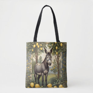 Bolsa Tote Vintage Donkey embaixo das árvores de limão