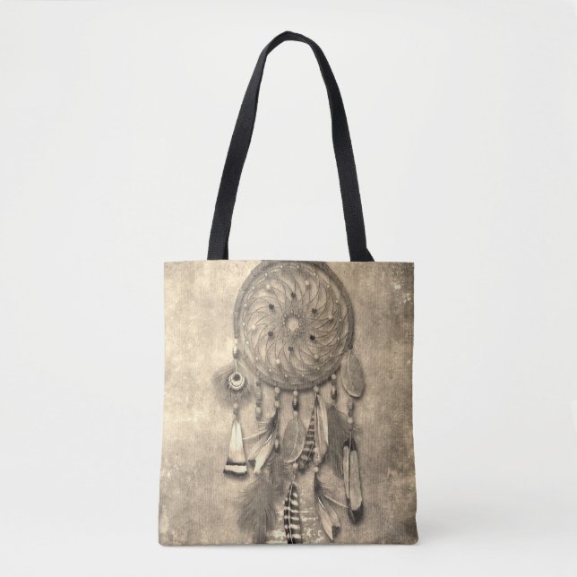 Bolsa Tote Vintage Dreamcatcher | Estilo de Boho (Frente)