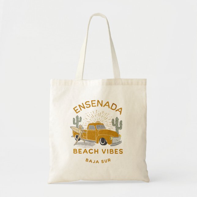 Bolsa Tote Vintage Ensenada Beach (Frente)