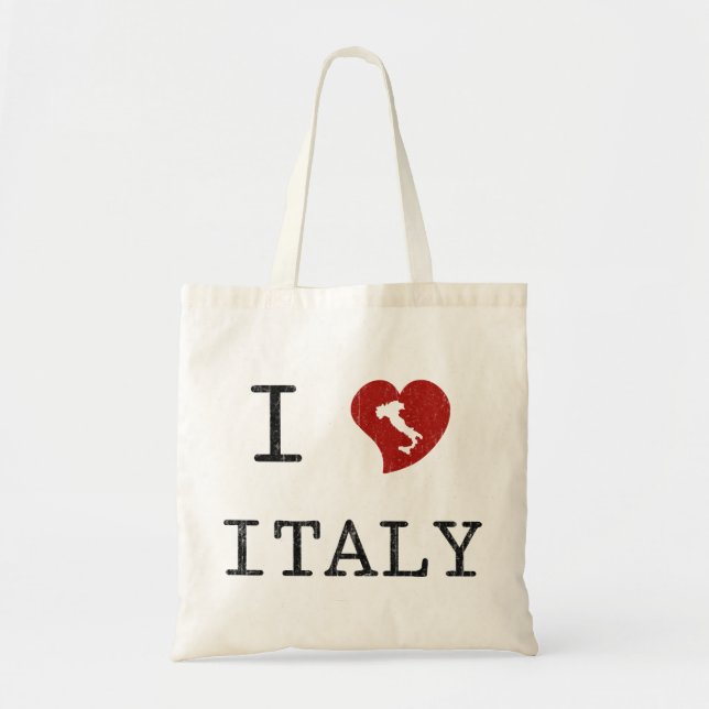 Bolsa Tote Vintage eu amo Italia (Frente)