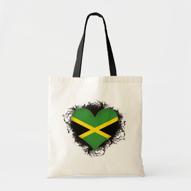 Bolsa Tote Vintage eu amo Jamaica (Frente)