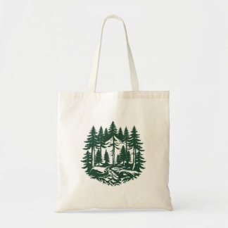 Bolsa Tote Vintage Evergreen Forest