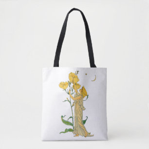 Bolsa Tote Vintage Fairy Tale, Noite Primrose, Walter Crane