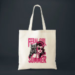 Bolsa Tote Vintage Feral Girl Summer Ogambm Funny Raccoon<br><div class="desc">Vintage Feral Girl Summer Ogambm Funny Raccoon</div>