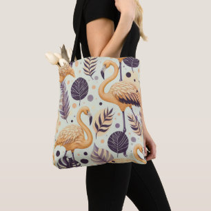Bolsa Tote Vintage Flamingo Seamless