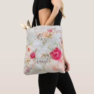 Bolsa Tote Vintage Floral Bachelorette Bridesmaid Gift