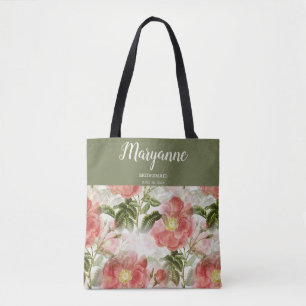 Bolsa Tote Vintage Floral Pintado