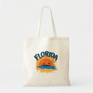 Bolsa Tote Vintage Florida Retro Tee Design Sunshine