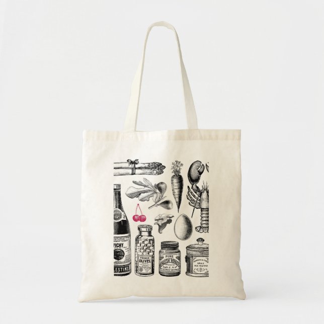 Bolsa Tote Vintage Foodie (Frente)
