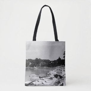Bolsa Tote Vintage France Nice Antibes the Garoupe Beach