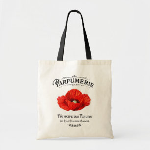 Bolsa Tote Vintage francês perfume maker Red Poppy Paris