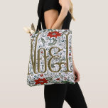 Bolsa Tote vintage frenage christmas poinsettia joyeux noel<br><div class="desc">vintage frenage christmas poinsettia joyeux noel</div>